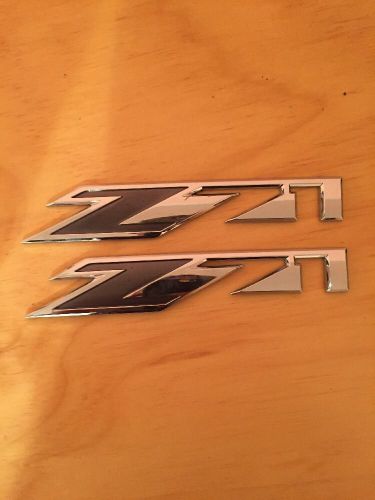 2pcs chrome for gmc chevy silverado sierra tahoe suburban z71 emblems oem