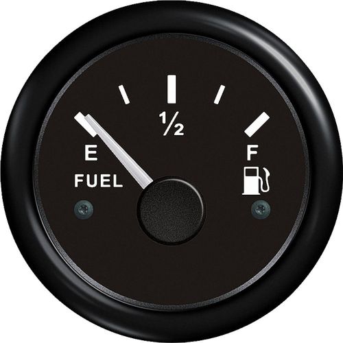 Marine fuel level gauge for boat black face &amp; bezel diameter 52mm kus