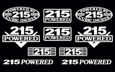 10 decal set 215 ci v8 powered engine stickers emblems vinyl decals