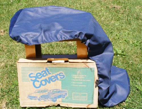 Nib vintage arthur fulmer premier vinyl pickup truck seat cover blue 20-5540 1pc