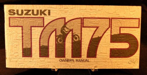 1975 suzuki tm75  owners manual-oem- near mint