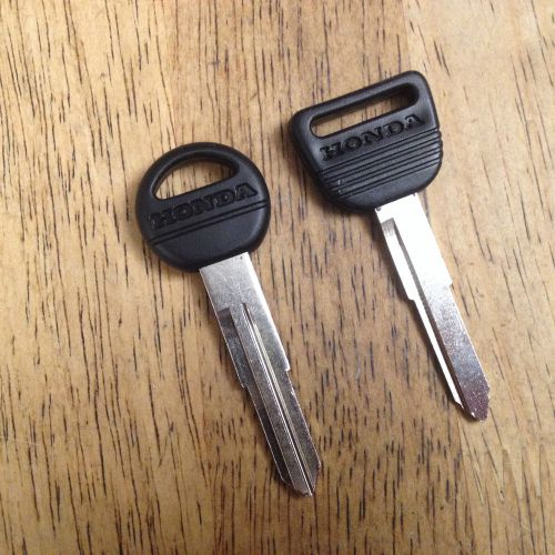 1988-2000 oem honda ignition key &amp; valet key blank set keys pair uncut oem