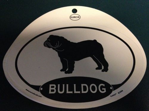 Bulldog car euro car vinyl decal sticker 5.75&#034; x 4.5&#034; oval