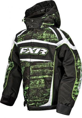 Fxr youth child kids helix green warp warm winter snow jacket coat- size 8 -new