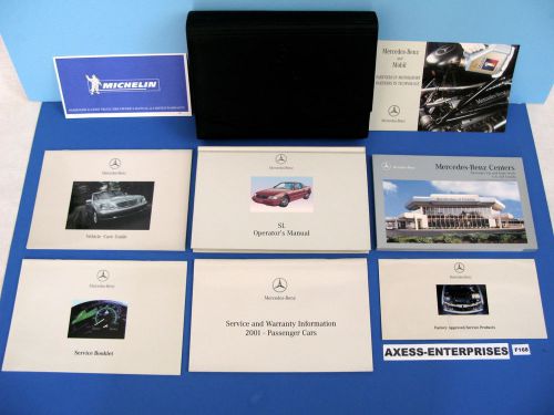 01 2001 mercedes r129 sl 500 600 sl500 sl600 owners driver manuals case set f168