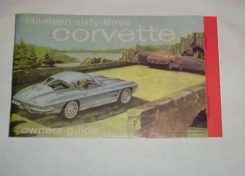 63 1963 corvette owners guide manual second edition w/ full news card