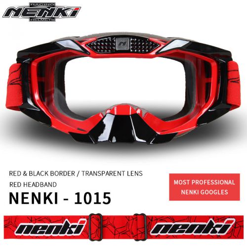 Nenki motocross goggle with three layers foam,anti slip silicone,ce approval