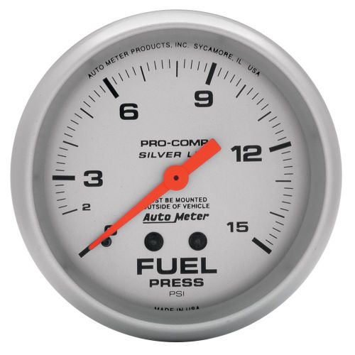 Autometer 4611 silver lfgs fuel pressure gauge