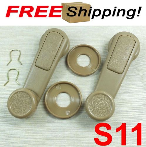 2x window crank brown 86-96 mitsubishi l200 triton lancer mirage k14 eclipse