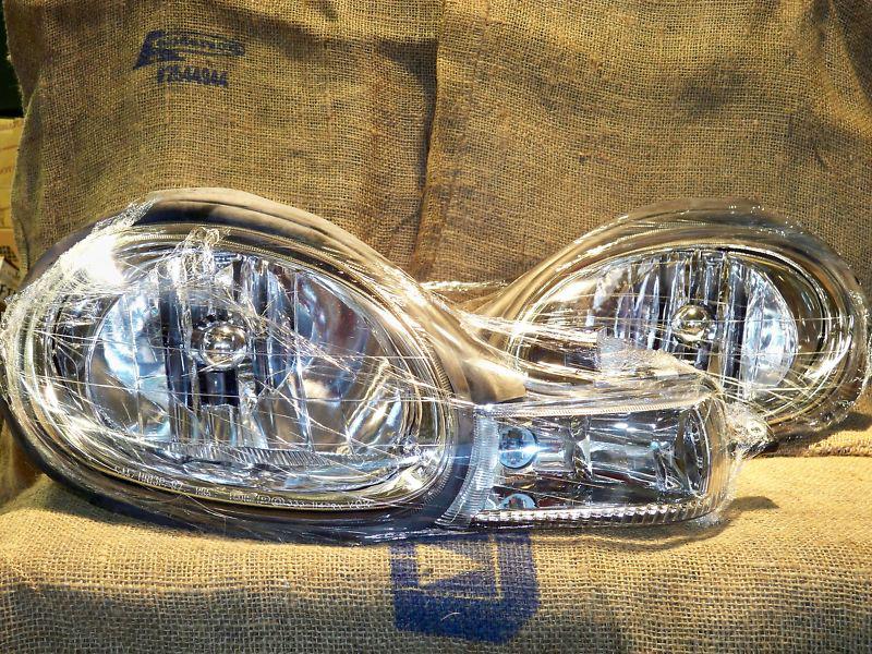 2000-2002 dodge neon clear (depo) headlamp lh=rh pair 