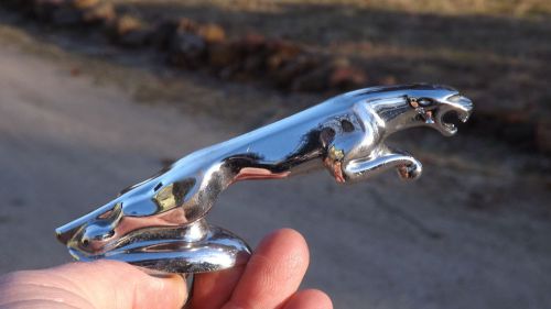 Vintage oem jaguar leaping chrome hood ornament 5&#034; 2000-2003