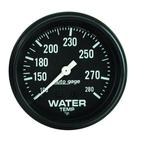 Auto meter autogage 2 5/8in mechanical 100-280 deg f water temp gauge (black)