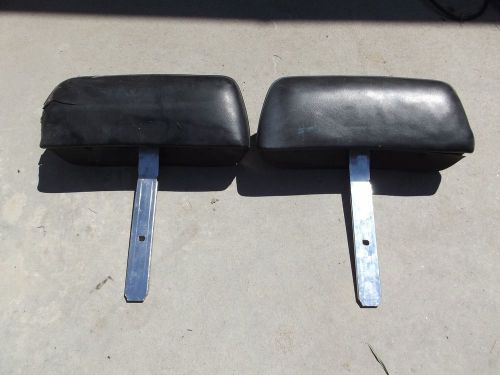 Pair of 1969 chevrolet chevy camaro seat headrests curved bar date stamped