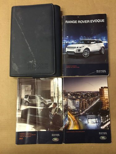 2013 range rover evoque owner&#039;s manual with case