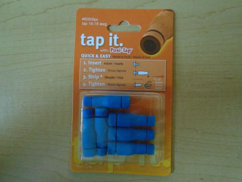 Posi-tap tap it qick &amp; easy #605/6pc tap 16-18 awg **new**