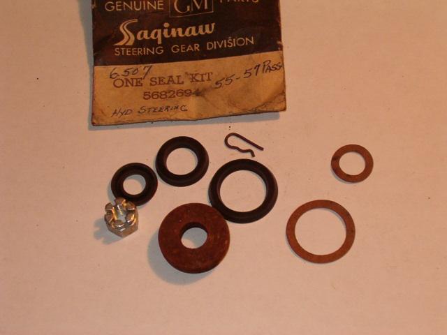 Nos 1955 56 57 chevy corvette power steering valve seal& washer kit gm delco nos