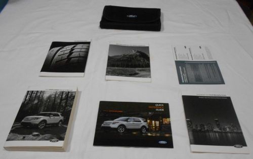 2013 ford explorer owner manual 7/pc.set &amp; black ford sporty denim factory case