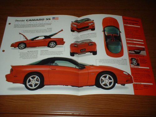 ★★1998 chevy camaro ss spec sheet brochure poster print photo 98 99 97 ls1 93-02