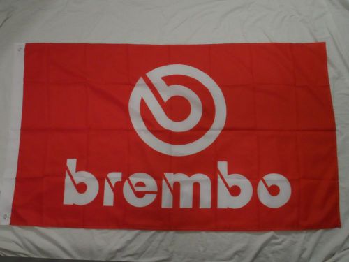 Brembo red 3x5 polyester banner flag man cave bmw auto shop!!!