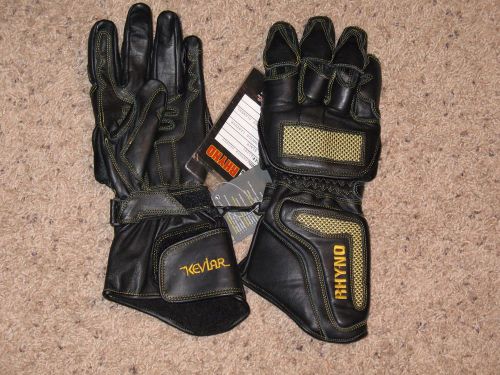 Rhyno leather gloves, xs, nwt, perfect, black &amp; gold