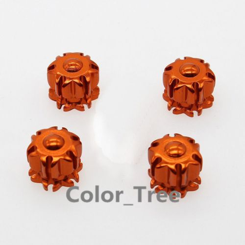 Motorcycle aluminum universal alloy presta cnc valve caps dust covers 4xorange