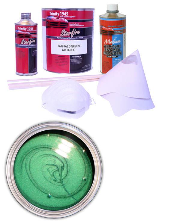 Emerald green metallic acrylic enamel auto paint kit