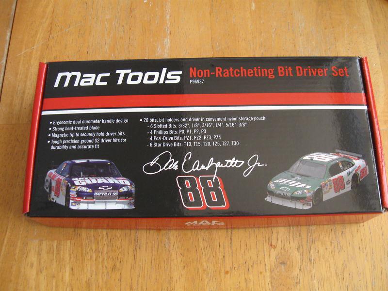 Mac tools dale earnhardt jr. non-ratcheting bit driver set "new" screwdriver