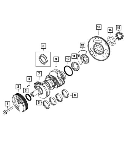 Genuine mopar crankshaft oil seal 68148406aa