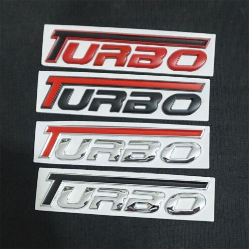 3x turbo black chrome silver metal badge emblem decal sticker racing auto luxury