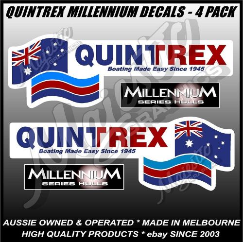 Quintrex - millennium hulls -  450mm x 150mm pair + millennium - boat decals