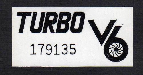 1986-87 buick regal trubo 3.8l gm coil pack decal