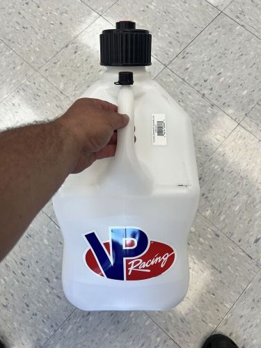 Vp racing white patriotic square 5 gallon race gas alcohol diesel can fuel jug