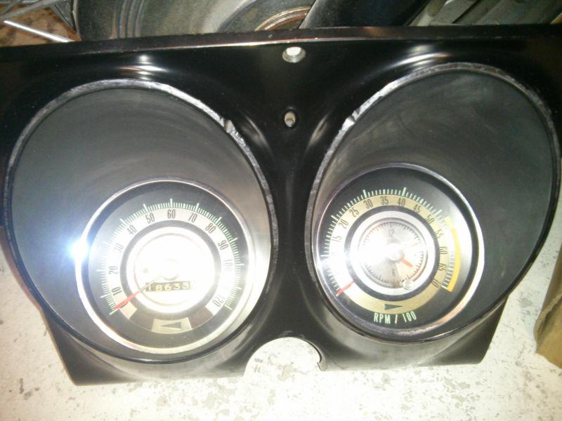 1968 camaro speedometer tic toc tach gauge cluster original ss z28 5500 redline
