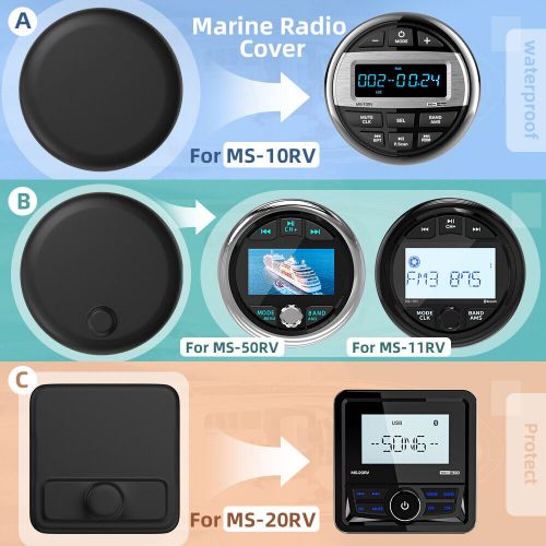 For ms-50rv black marine boat car radio receiver stereo system waterproof cover