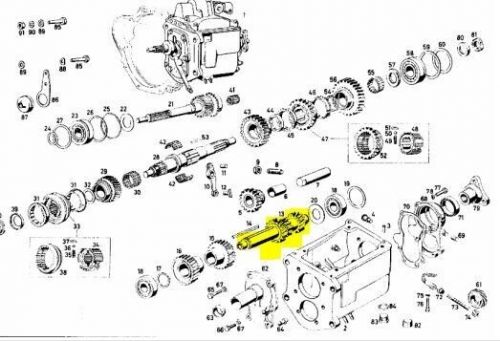 Mercedes benz w120 w121 w110 manual transmission countershaft a1202600124