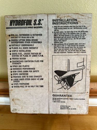 Hydrofoil s.s. pro model outboards/outdrives boat stabilizer-black-usa