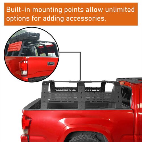 Pick-up truck trunk high bed rack cargo carrier for 05-23 toyota tacoma &amp; tundra