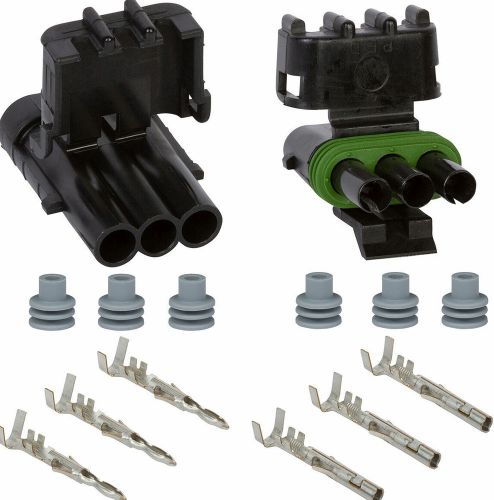 Delphi weather pack 3 cavity  conductor connector kit 16-14 ws 2 pack - two sets