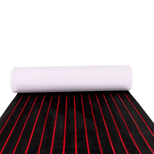 Red black eva foam boat decking sheet mat faux teak marine yacht flooring pad us