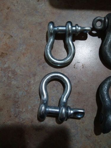 Anchor shackles lot of 8 zinc boating sailing anchors canvas tie downs   t5