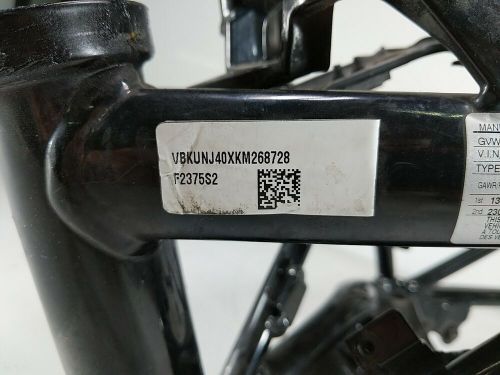 19 husqvarna svartpilen 401 main frame chassis (damaged) cod