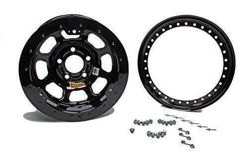 Aero race wheels 53-185040 black beadlock 15 x 8&#034; wheel 5 x 5&#034; pattern 4&#034; offset