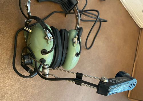 David clark h10-30 general aviation pilot headset headphones 2 plug + c10-15 ptt