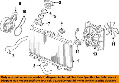 Honda oem 19504-rnb-a01 upper radiator hose/radiator coolant hose