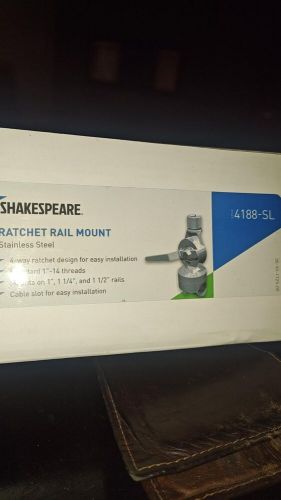 Shakespeare 4188-sl stainless steel ratchet rail mount for 1&#034; - 1-1/2&#034; rails