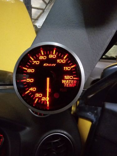 Defi turbo and water temp gauge 60mm with subaru pillar pod