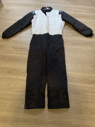 Sparco racing suit black &amp; white **size xxl**   sfi rated