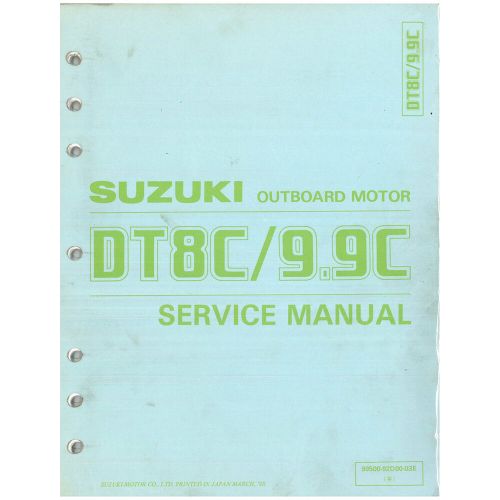 Suzuki outboard marine 1992 dt25c/30c supplementary service manual