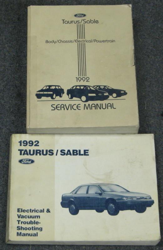 1992 ford taurus sho mercury sable service manual set