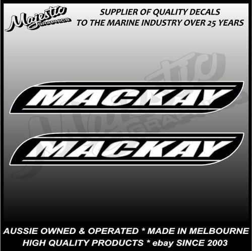 Mackay - boat trailers - 500mm x 70mm x 2  - black - boat trailer decals